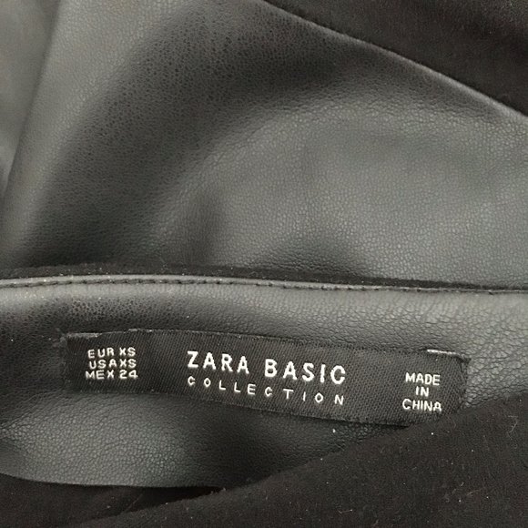 Zara Faux Leather & Suede Skirt Size XS (2) - Picture 5 of 6
